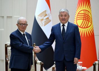 رئيس وزراء قيرغيزستان يلتقى بنائب رئيس وزراء مصر على هامش منتدى قمة شنغهاى للتعاون للدولى فى بيشكيك