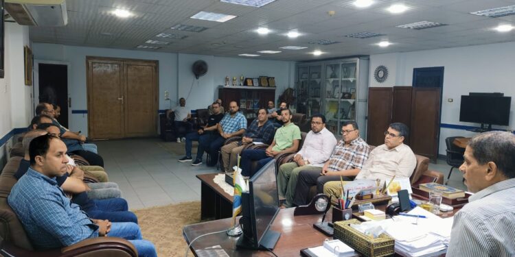 رئيس مياه المنوفية يؤكد علي جاهزية المعدات والشبكات استعداداً لموسم الدراسة .